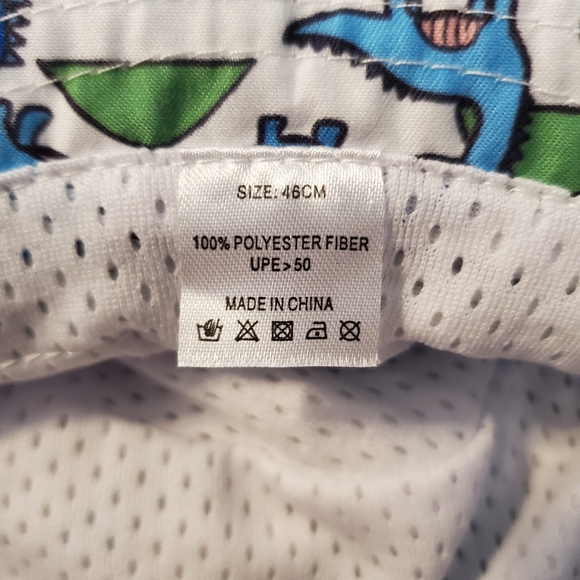 Toddler bucket beach sun hat dinosaur - Picture 3 of 5